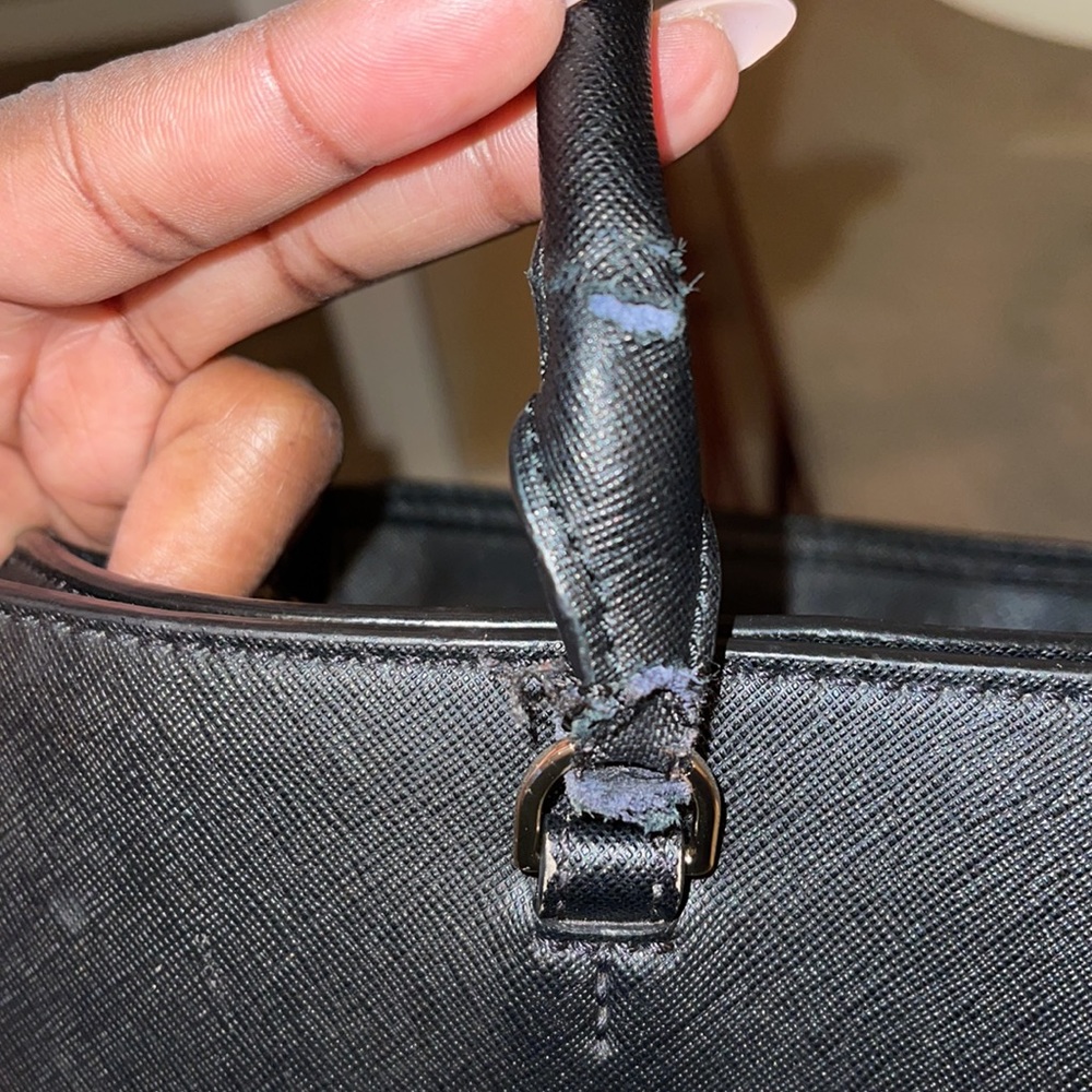 Beautiful, black genuine leather Tory Burch Tote - Picture 7 of 7